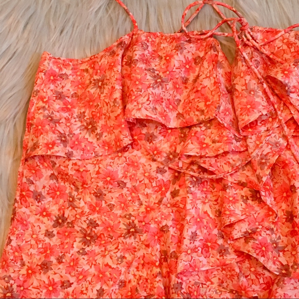 Banana Republic Floral Silk Ruffle Strappy Cami XS - Picture 6 of 7